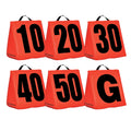 SOLID WEIGHTED FOOTBALL YARD MARKERS