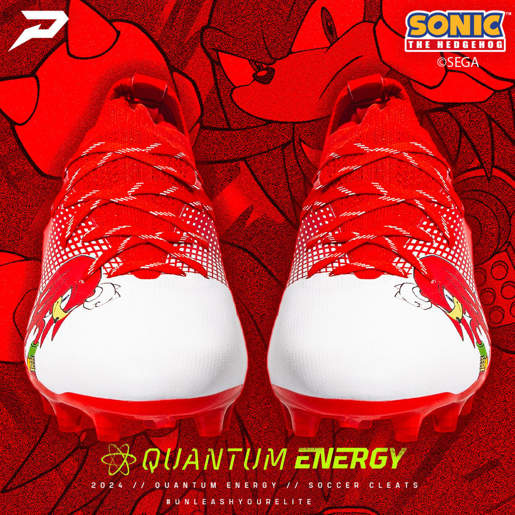 Knuckles the Echidna Flag Football Cleats - Quantum Energy by Phenom Elite