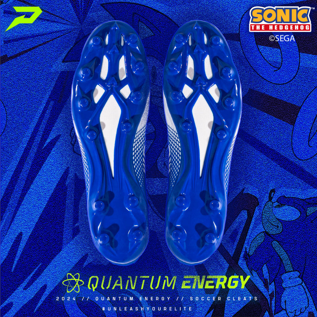 Sonic the Hedgehog Flag Football Cleats - Quantum Energy by Phenom Elite